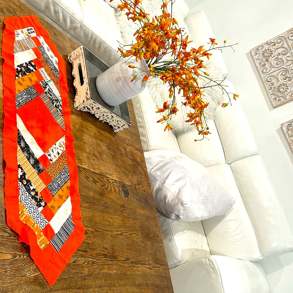 Halloween whimsical homemade table runner project!